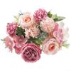 Rackumic Artificial Silk Flower Bouquet with Rose, Peony, Hydrangea view 2