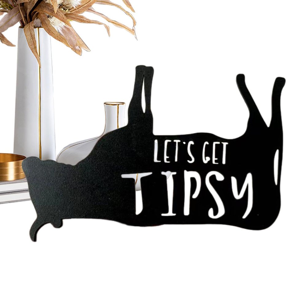 Wooden Cow Figure - Let's Get Tipsy Decoration
