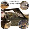 JUZELY Car Awning for BMW X1 sDrive18i and X1 xDrive25i, Waterproof Sun Shade with Poles, UV-Protection Tarp, A-Black view 2