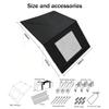 JUZELY Car Awning for BMW X1 sDrive18i and X1 xDrive25i, Waterproof Sun Shade with Poles, UV-Protection Tarp, A-Black view 3