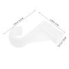 KHBUAB Closet Rod Holders, White Plastic, 10-Pack view 2
