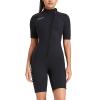 Women's Short-Sleeve Blouse Slim-Fit T-Shirt Neoprene Short Wetsuit with Zipper Top Full-Body Wetsuit Tunic Surfing Diving Tees view 1