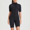 Women's Short-Sleeve Blouse Slim-Fit T-Shirt Neoprene Short Wetsuit with Zipper Top Full-Body Wetsuit Tunic Surfing Diving Tees view 2