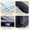 Sliding Window for Sheds and Basements, Series 76 Reinforced Aluminum Frame, 5 mm Tempered Glass (White, 35 x 29 in) view 2