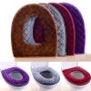 Non-Slip Toilet Seat Covers, 2-Pack, Soft Plush, Washable, 37 × 44 cm, Purple view 3