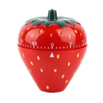 Manual 60-Minute Strawberry Kitchen Timer