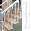 Matte White Stair Balusters, 10-Piece Solid Wood Set view 1