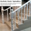 Matte White Stair Balusters, 10-Piece Solid Wood Set view 2