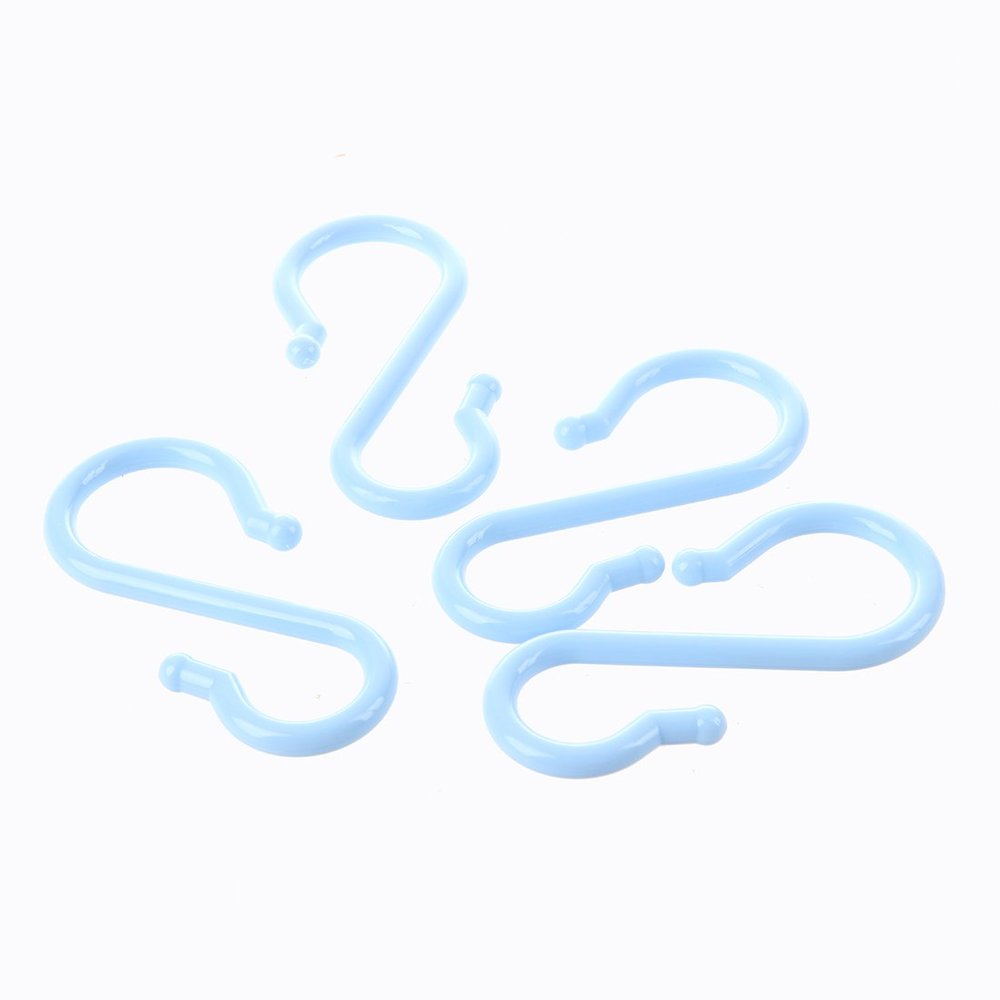 KikoSpark Blue Plastic Punch-Cup Hooks - Set of 4