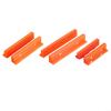 Nylon Vise Jaw Pads with Magnets, Grooved Profile, Orange, 1 Pair (6-Inch) view 1