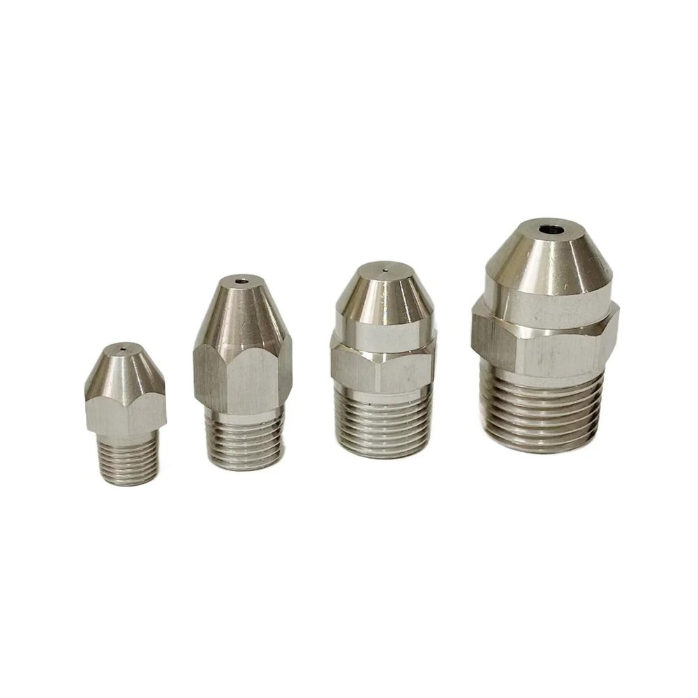 1 pc 1/2" BSP Male Thread 5.0 mm Hole Straight Spray Nozzle, 304 Stainless Steel Washing Sprinkler