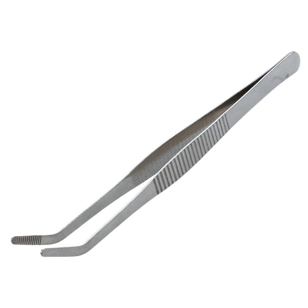 KikoSpark Chinese Tea Tongs Kongfu Dao Silver Metal, 19.1 cm
