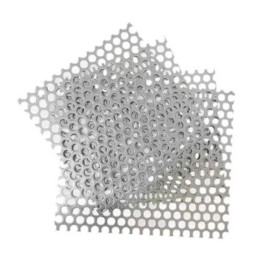 PULaif 304 Stainless Steel Perforated Sheet, Silver, Multiple Sizes, 6 mm Mesh, 20 x 20 cm