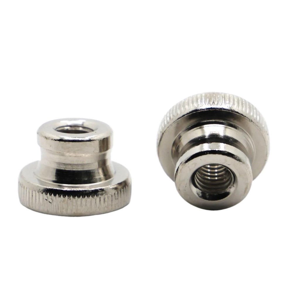 Nickel-Plated Double-Step Knurled Nuts GB806 DIN466B, M3–M10 (M5, 50 pcs)