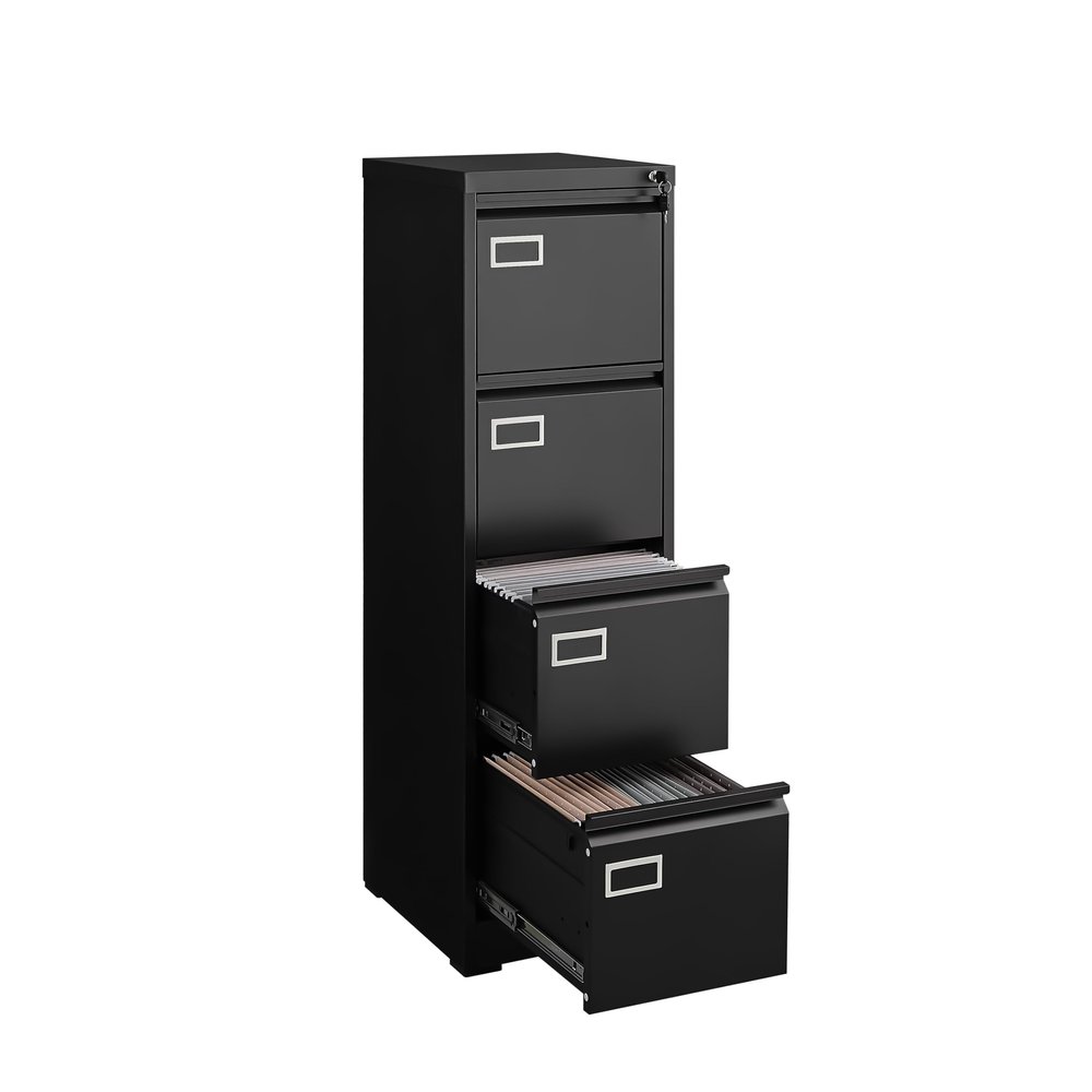 Kalbs 4-Drawer Filing Cabinet, Space-Saving Tall Metal Storage Unit