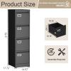 Kalbs 4-Drawer Filing Cabinet, Space-Saving Tall Metal Storage Unit view 3
