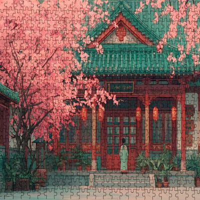Vintage Red 4,000-Piece Puzzle for Adults