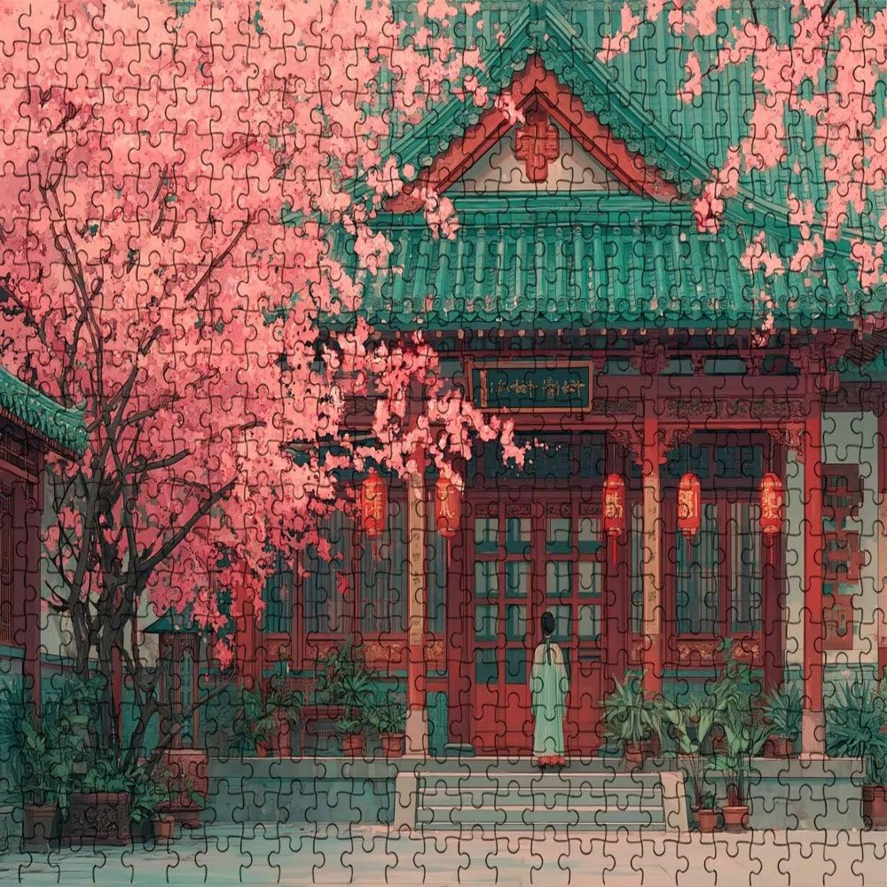 Vintage Red 4,000-Piece Puzzle for Adults