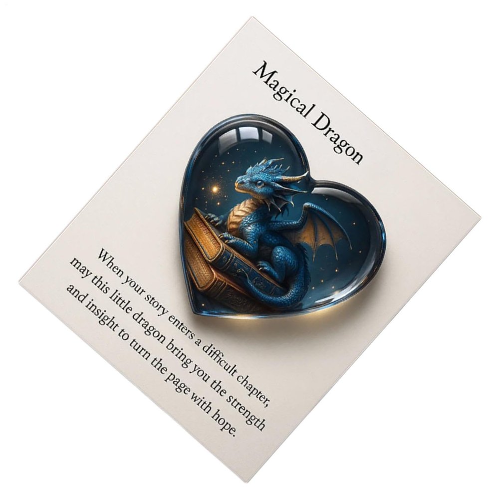 Acrylic Pocket Heart Keepsake - Dragon Pattern
