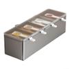 Chilled Condiment Serving Set with 5 Removable Containers and Ice Layer, Gray view 1
