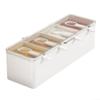 Chilled Condiment Serving Set with 5 Removable Containers and Ice Layer, Gray view 2