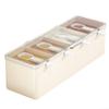 Chilled Condiment Serving Set with 5 Removable Containers and Ice Layer, Gray view 3