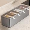 Chilled Condiment Serving Set with 5 Removable Containers and Ice Layer, Gray view 4