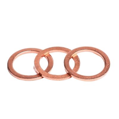Brass Sealing Rings with Flat Washers, M5–M24, 40-Piece Assortment, Red Copper Washers (M16×20×1.5 mm, 15 pcs)