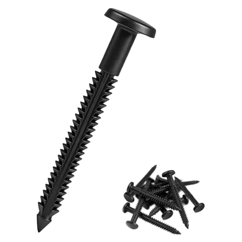 60-Piece 3 in. Vinyl Shutter Holdbacks, Heavy-Duty Locks with Double-Bar Grip for Masonry and Wood