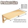 GHFXSCV Wall-Mounted Folding Table, Solid Wood Brackets, Space-Saving Floating Desk for Dining Room, Laundry Room or Office, 120 x 60 cm (47 x 24 in), Ideal for Small Spaces view 2