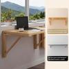GHFXSCV Wall-Mounted Folding Table, Solid Wood Brackets, Space-Saving Floating Desk for Dining Room, Laundry Room or Office, 120 x 60 cm (47 x 24 in), Ideal for Small Spaces view 4
