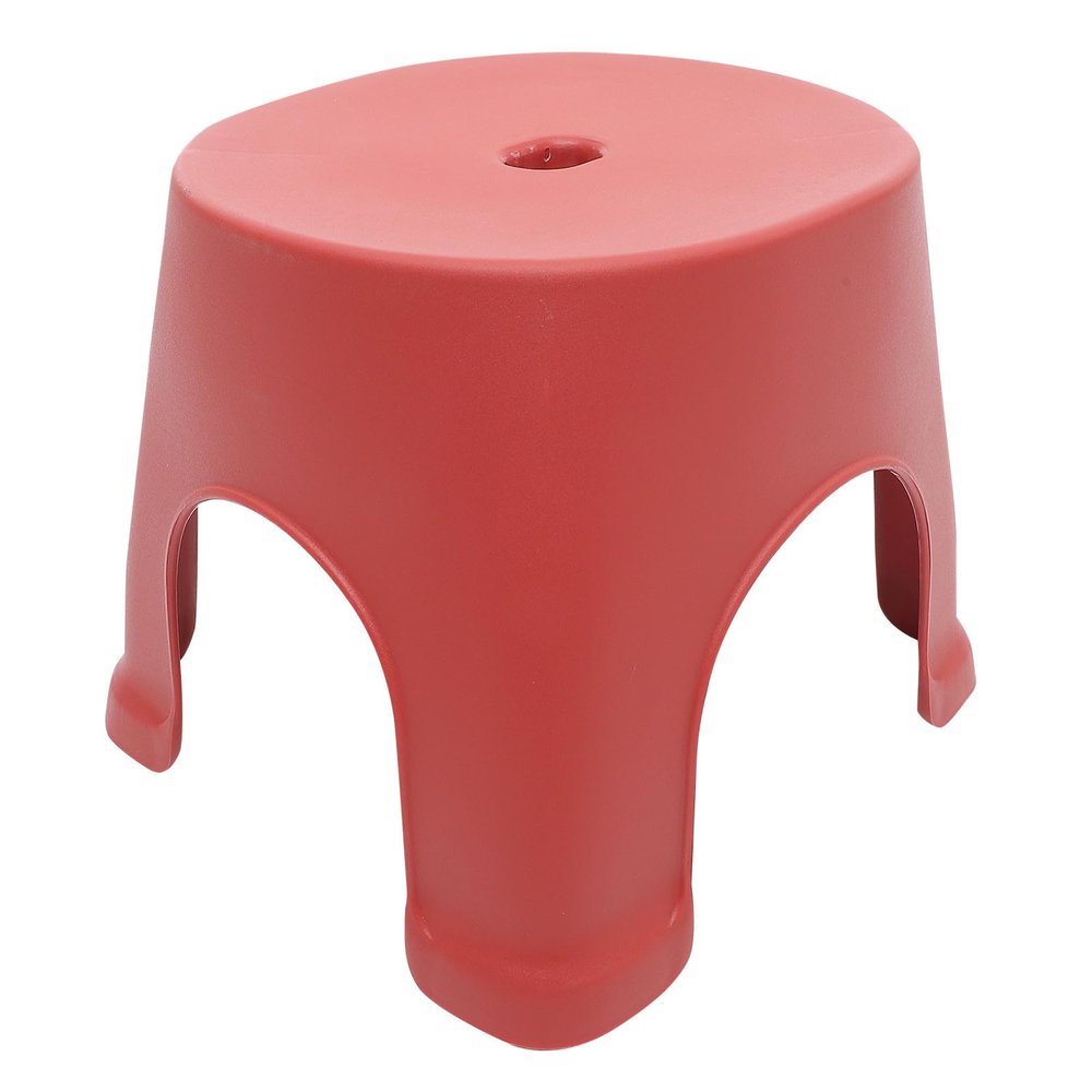 MAGICLULU Pink Non-Slip Plastic Step Stool with Anti-Slip Pads, PP Bathroom Stool