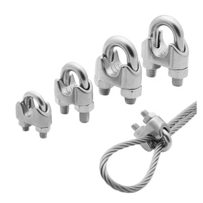304 Stainless Steel U-Type Wire Rope Clip, Multiple Sizes (Dia. 214–226 mm)