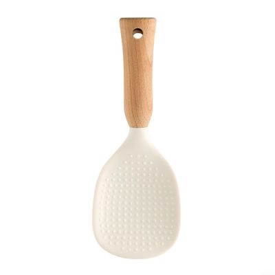 Sileduove Silicone Rice Spoon with Wooden Handle