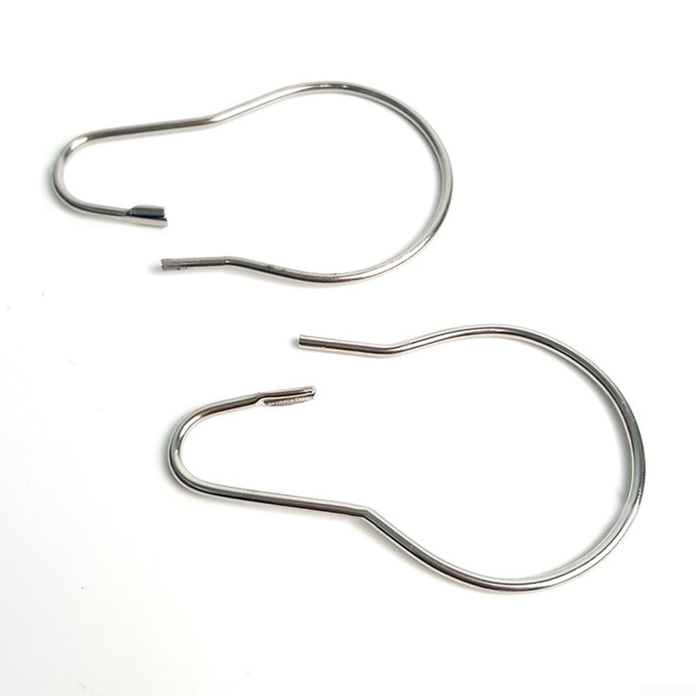Stainless Steel Shower Curtain Rings, 12 Pack