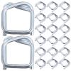 SHINEOFI 40-Piece 19 mm Galvanized Metal Strapping Buckles for Heavy Loads, Silver view 1