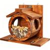 Racocou Large Wooden Squirrel Feeder with Flip-Top Lid view 3