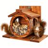Racocou Large Wooden Squirrel Feeder with Flip-Top Lid view 4