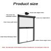 DIY Retractable Insect Screen for Sliding Windows, Aluminum Frame view 2