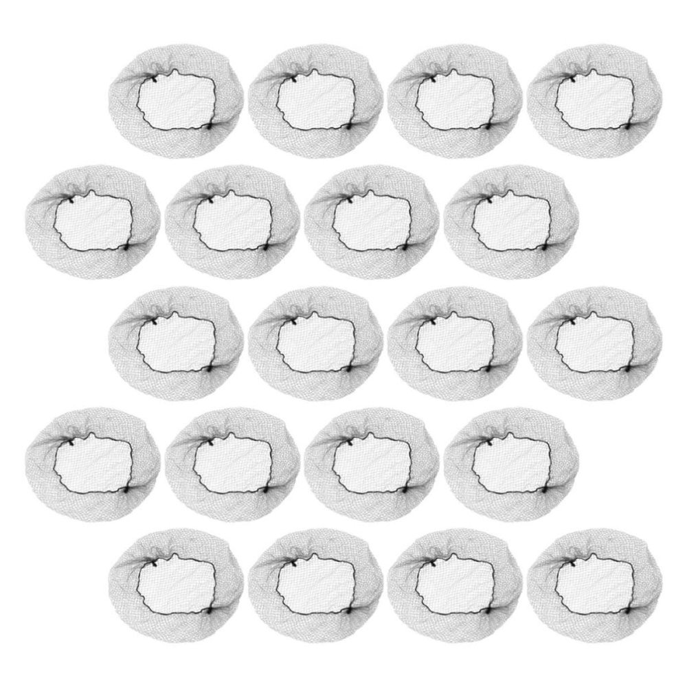 KICHOUSE 20-Pack Black Hairnets for Ballet and Flight Attendants