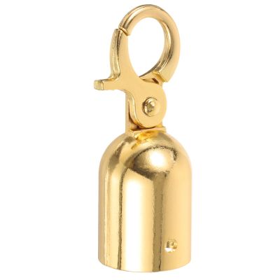 Gold-Tone Stainless Steel Rope End Stopper with Hook