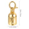 Gold-Tone Stainless Steel Rope End Stopper with Hook view 2
