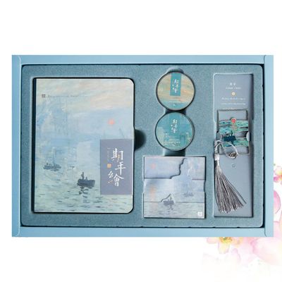 ADOCARN Creative Notebook Gift Set for Friends with Blue Paper, Portable Design, Diary and Photo Stickers, 1 pc