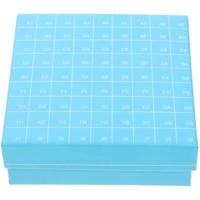 HEMOTON Paper Freezer Box for Microcentrifuge Tubes, 81 Compartments, for 1.5 mL and 2 mL Tubes