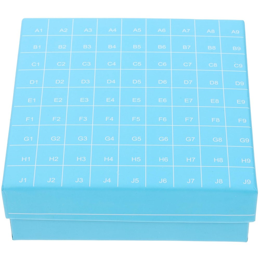 HEMOTON Paper Freezer Box for Microcentrifuge Tubes, 81 Compartments, for 1.5 mL and 2 mL Tubes