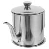SILENRADAWN Stainless Steel Oil Can with Strainer, 1.8 L view 1