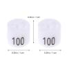 LALADEFIEE 100 White Plastic Size Markers with 4 Teeth for Clothes Hangers, Sizes 80–170 view 2