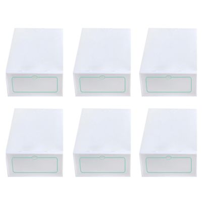 Healeved Christmas Party Transparent Plastic Shoe Box, White