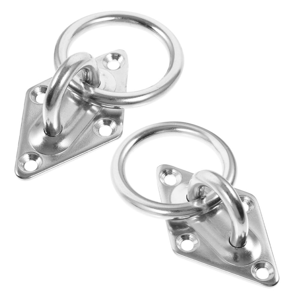 WHAMVOX 2-Piece 304 Stainless Steel Heavy-Duty Diamond-Shaped Tie-Down Anchors for Trailers and Truck Beds
