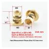 M3 Heat-Set Threaded Inserts, Knurled Brass, 4–5.5 mm OD, 2.5–12 mm Height, 150 pcs view 2
